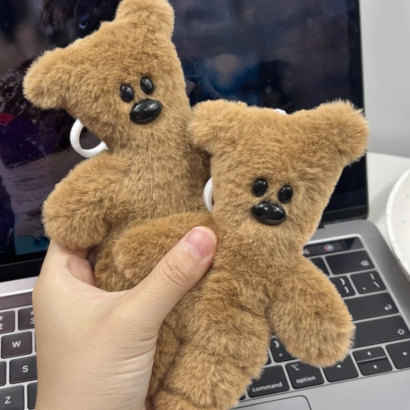 Teddy Bear for Mr.Bean Squeak Keychain Pendant Cartoon Cute Plush Doll Toy Kawaii Key Ring Bag Accessories Gift Kids Toys