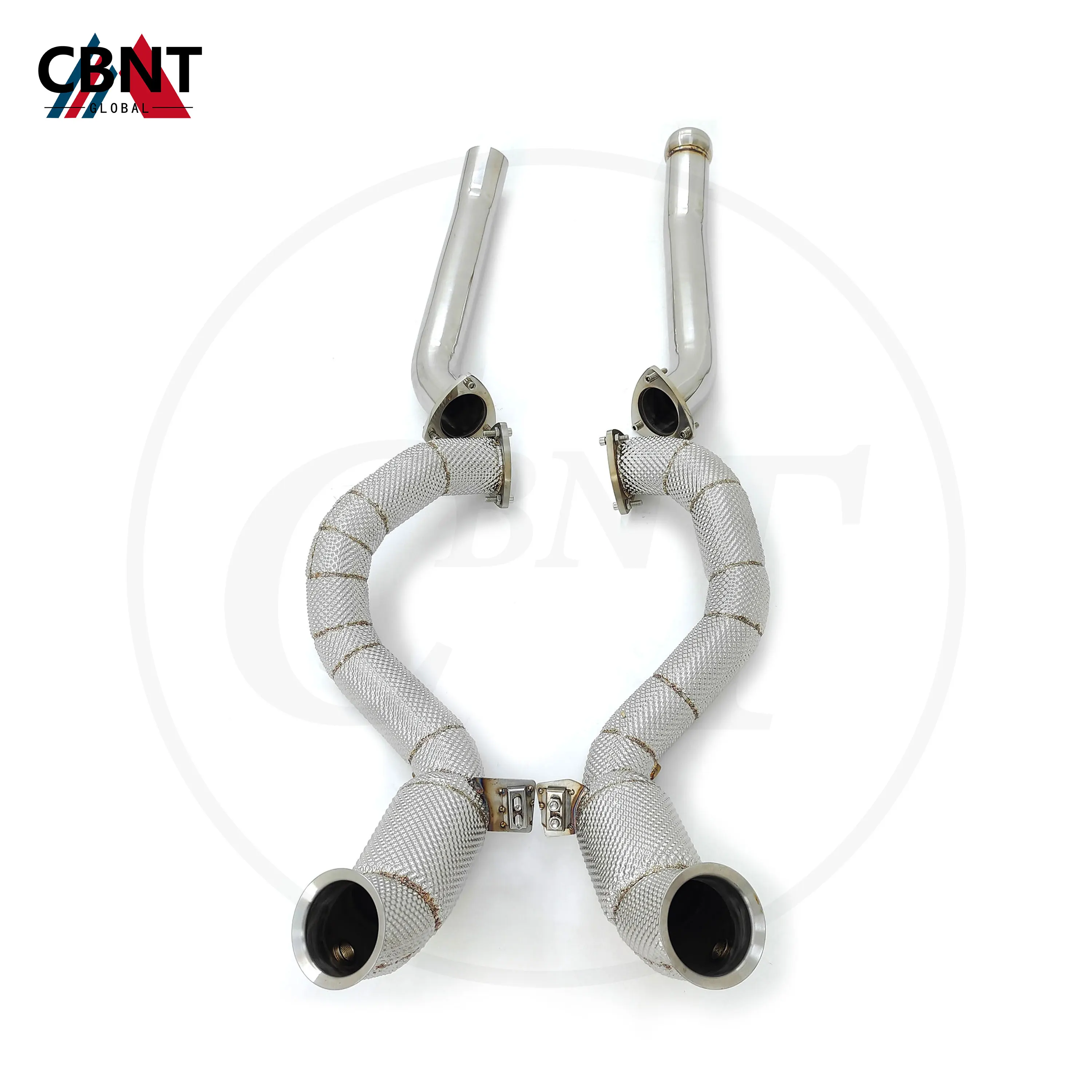 

CBNT Exhaust Downpipe & Front Pipe for Aston Martin DB11 Vantage 4.0T Exhaust Header with Catalytic Converter SS304 Exhaust-pipe