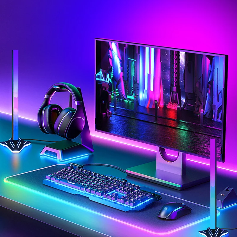 Computer Same Screen Pickup Light LED Sound Control Rhythm Light Game Music Sync Atmosphere Lights For macOS 13+ Windows 8-11