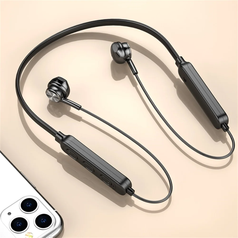 Wireless Sports Headphones Hanging Neck High-definition Sound Bluetooth Earphone For Jogging Cycling Exercising Traveling