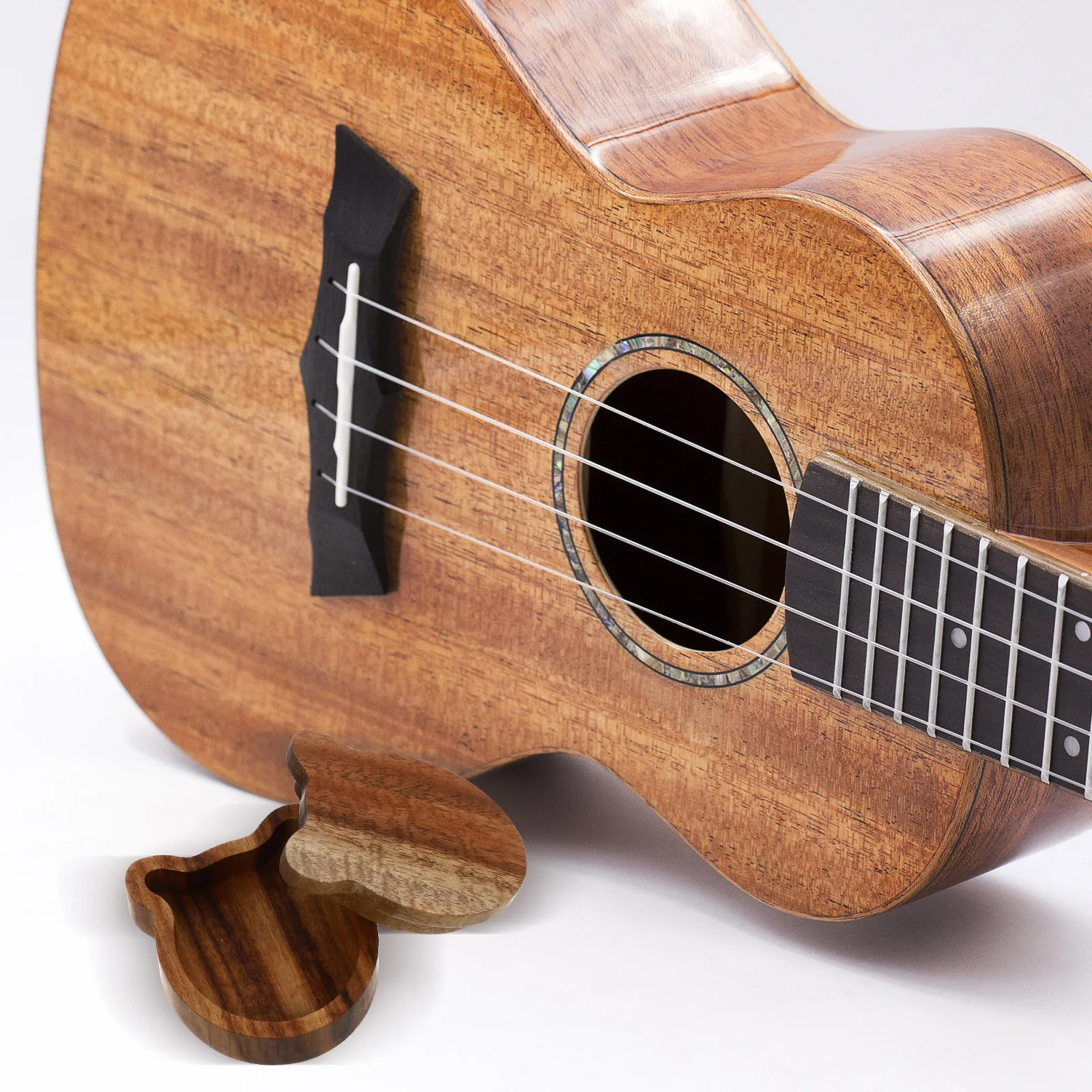 

Wooden Musical Instrument Plectrum Case Guitar Picks Organiser Holder Case.