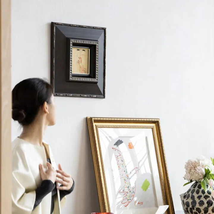 Oriental medieval wabi sabi decorative painting good meaning corridor hanging painting