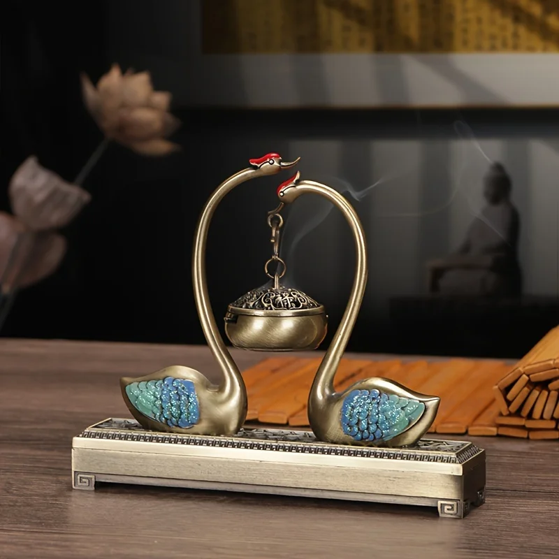 

Elegant Hanging Incense Burner Retro Aroma Diffuser Creative Table Decor Miniature Model for Home Office