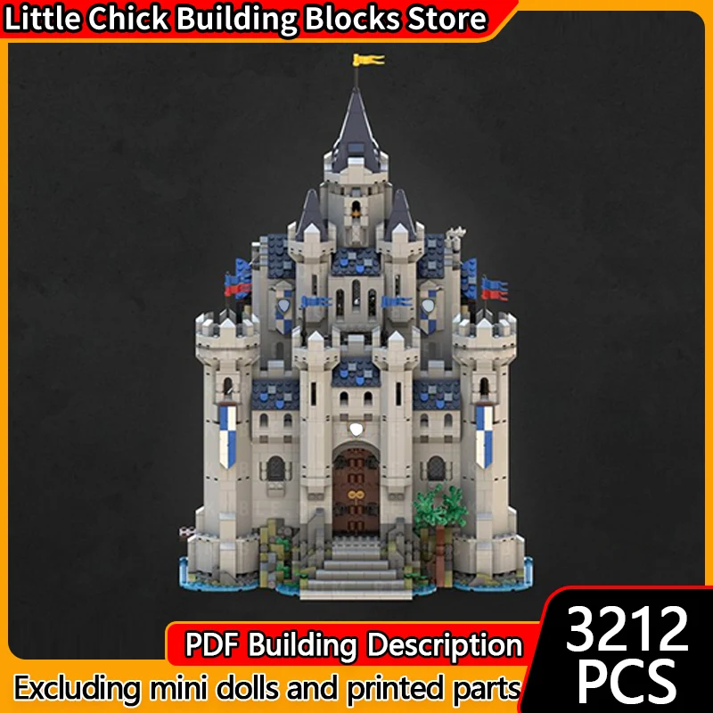 Castelo medieval modelo moc tijolos de construção rei castelo arquitetura tecnologia modular crianças presentes do feriado montar brinquedos terno