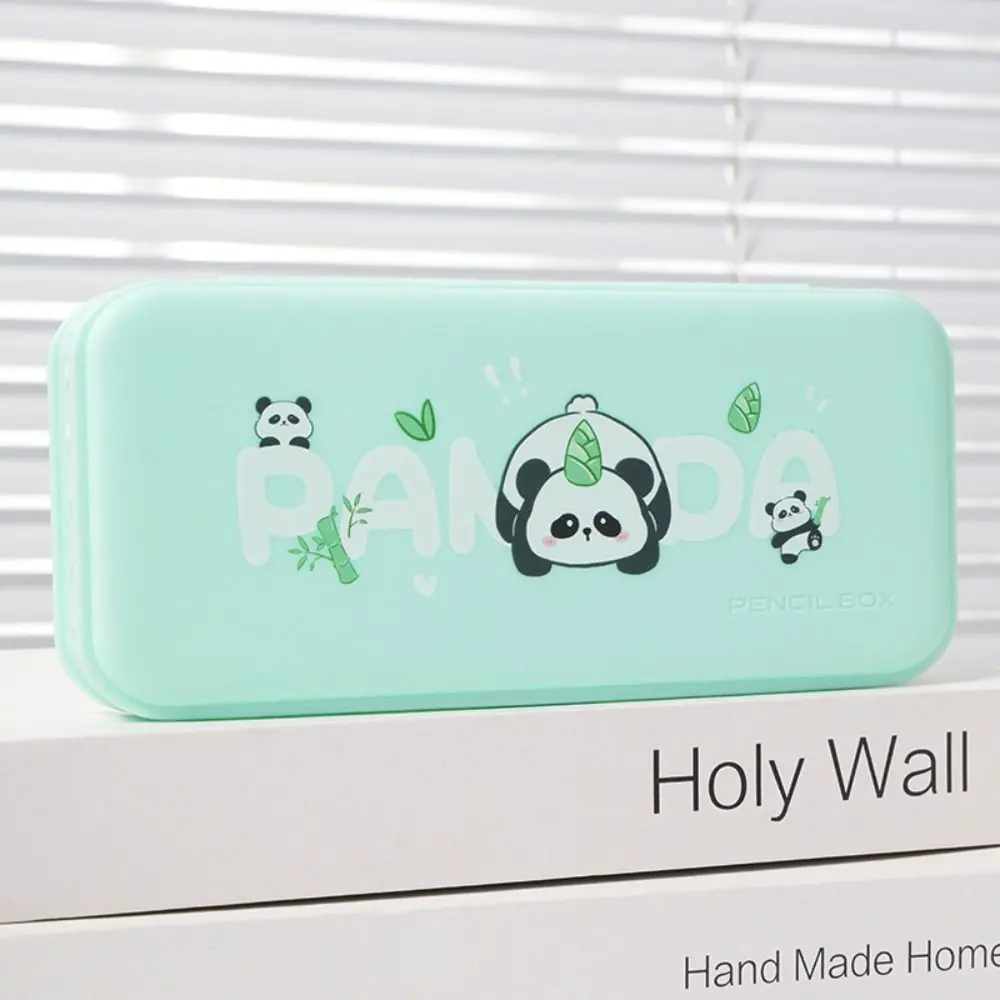 Cute Panda Stationery Pencil Case Creative Cartoon Storage Pouch High Appearance Level Large Capacity Panda Pencil Bag Kids