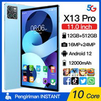 X13pro 11inch Tablet PC Android Global Version Original children's Tablets 5G Dual SIM Tab WiFi 12000mAh 16GB+1TB For kids Gifts