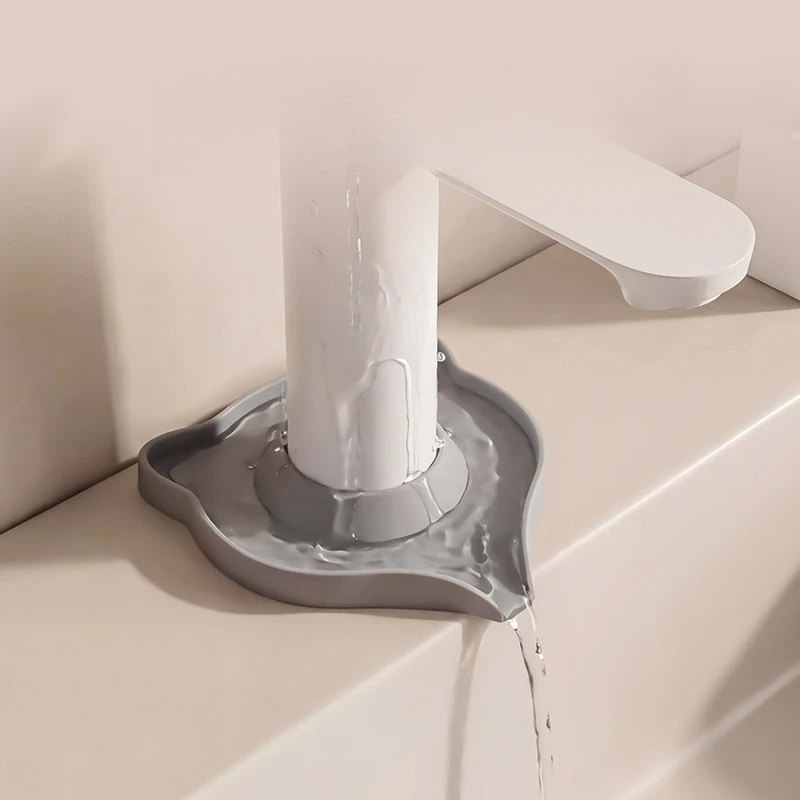 Silicone Faucet Water Splash Guard Anti Leak Drip Catcher Pad Waterproof Sink Protector Prevent Water Backflow Countertop