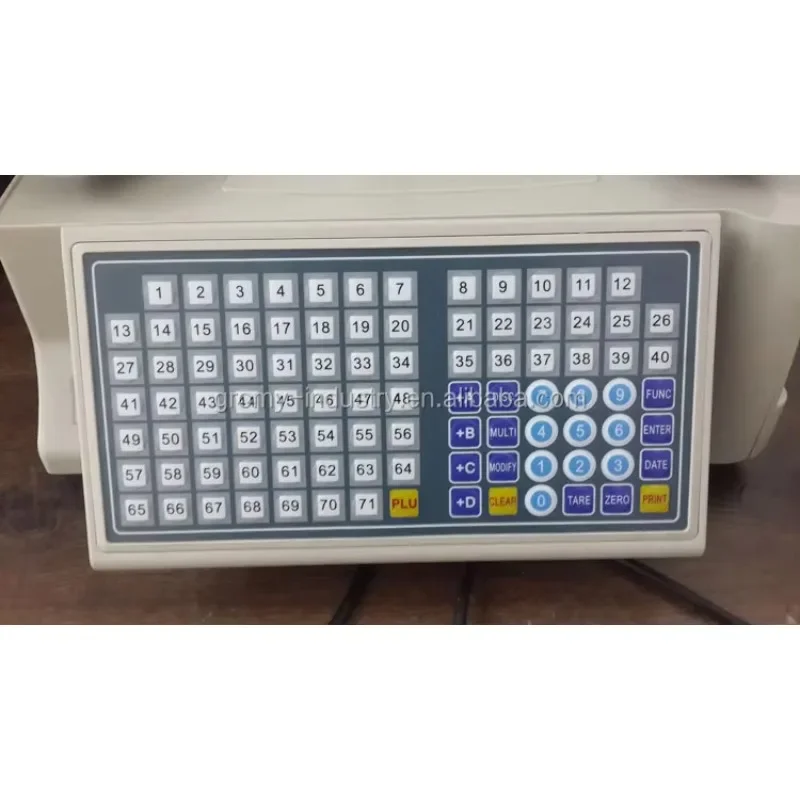 Electronic OIML Price Label Printing Barcode Scale With Pole Display