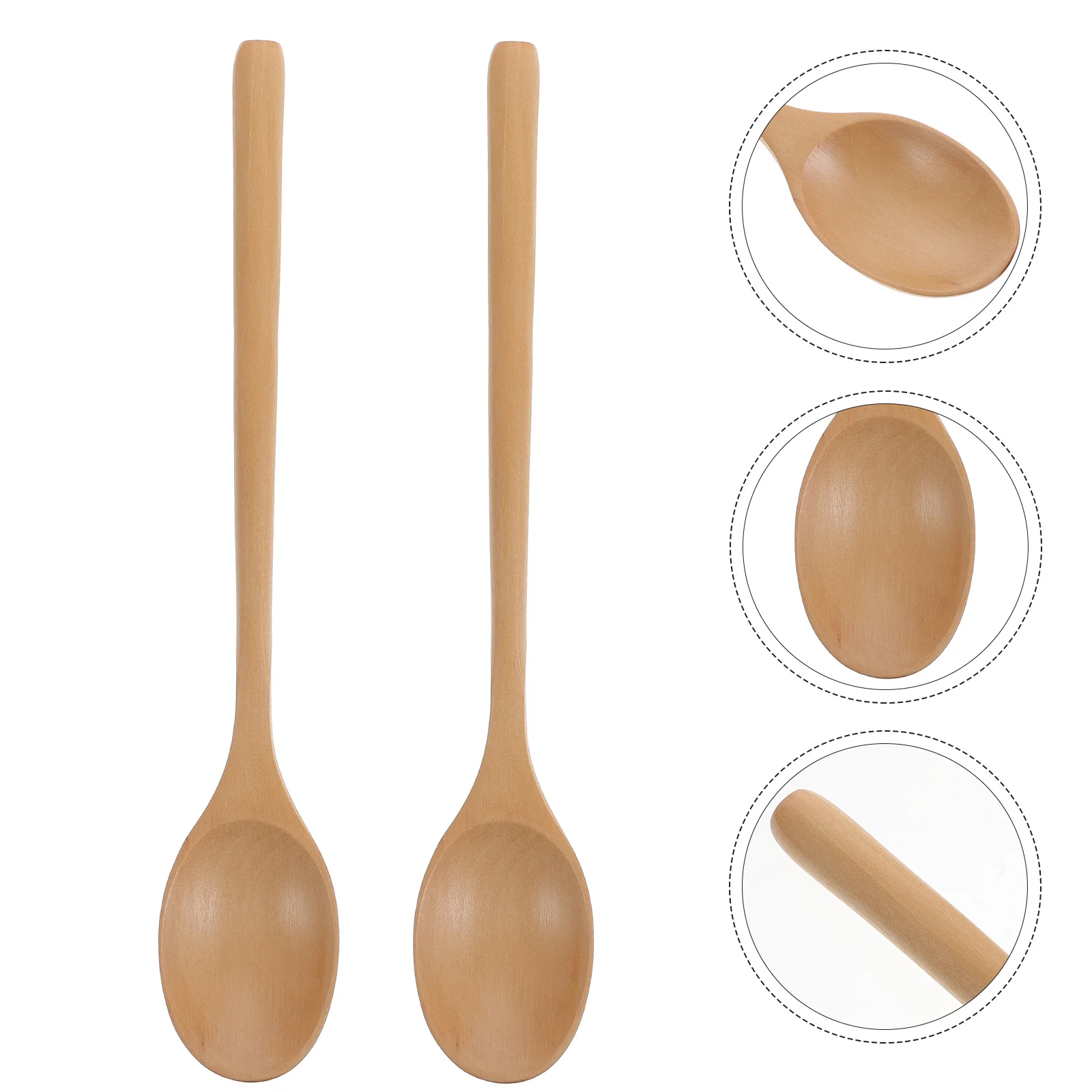 

Wooden Long H Smooth Round Design Multi purpose Soup Kitchen Tool Stirring Oatmeal Mixing Eco friendly Safe for Eating