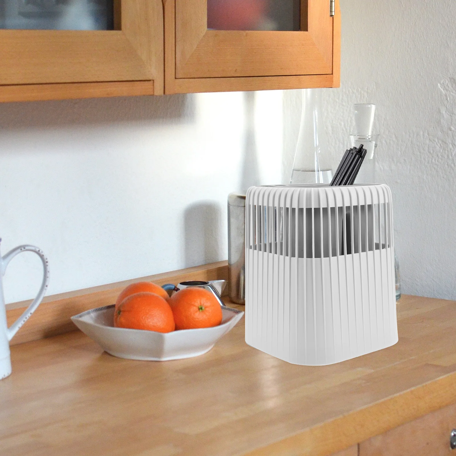 

Tool Storage Barrel Plastic Silverware Holder Napkin Rotating Utensil Pp Kitchen Spoon Organizer