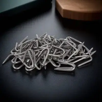 

70Pcs Iron U-Shaped Nails Rust-Resistant Fixing Nail for Garden Turf Fence Wire Mesh Staple U-Shaped Fixing Nail