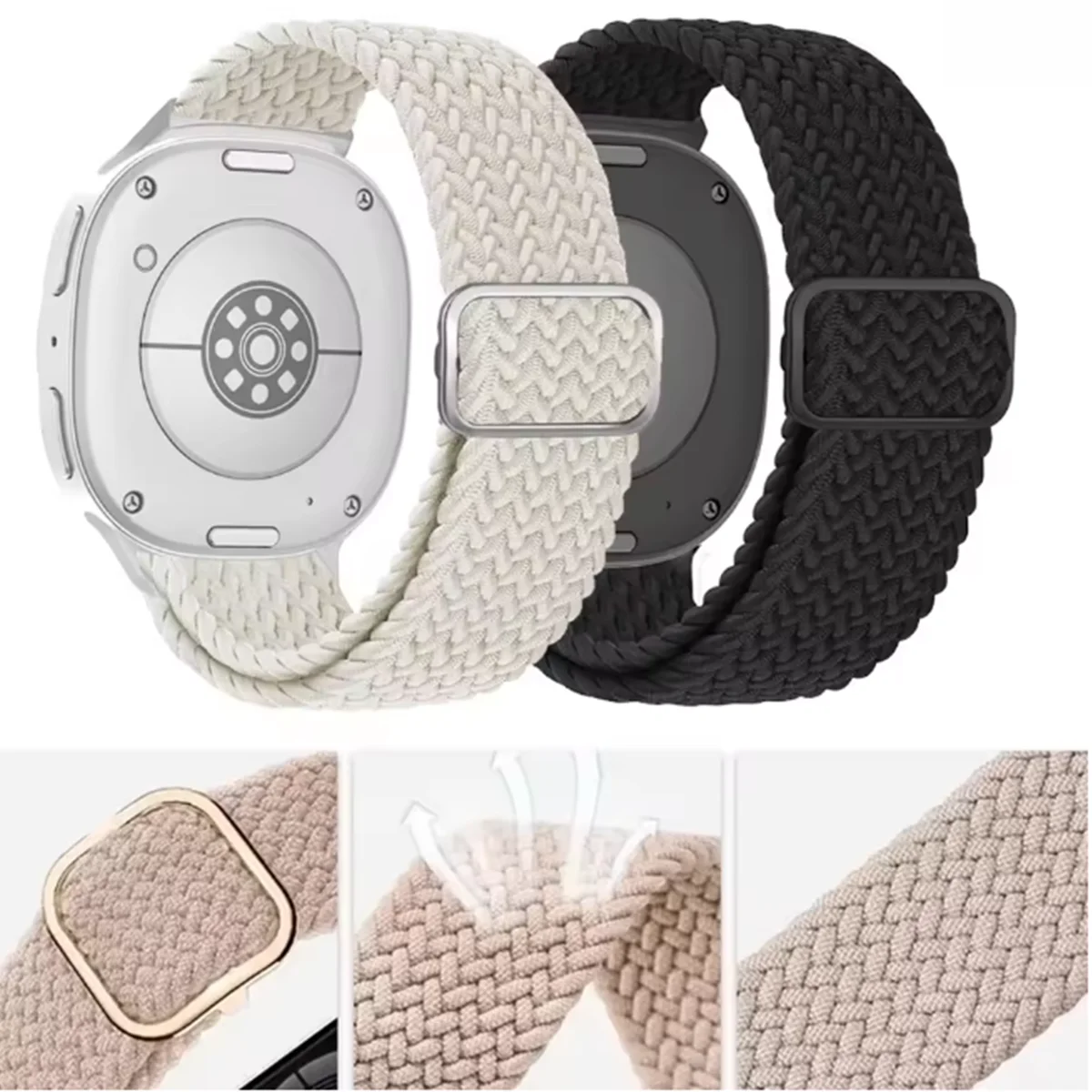 Nylon Bracelet For Samsung Galaxy Watch 8 9 40mm 44mm Elastic Band For Galaxy Watch 8 Classic 46mm/Galaxy Ultra 2026 2025 Strap