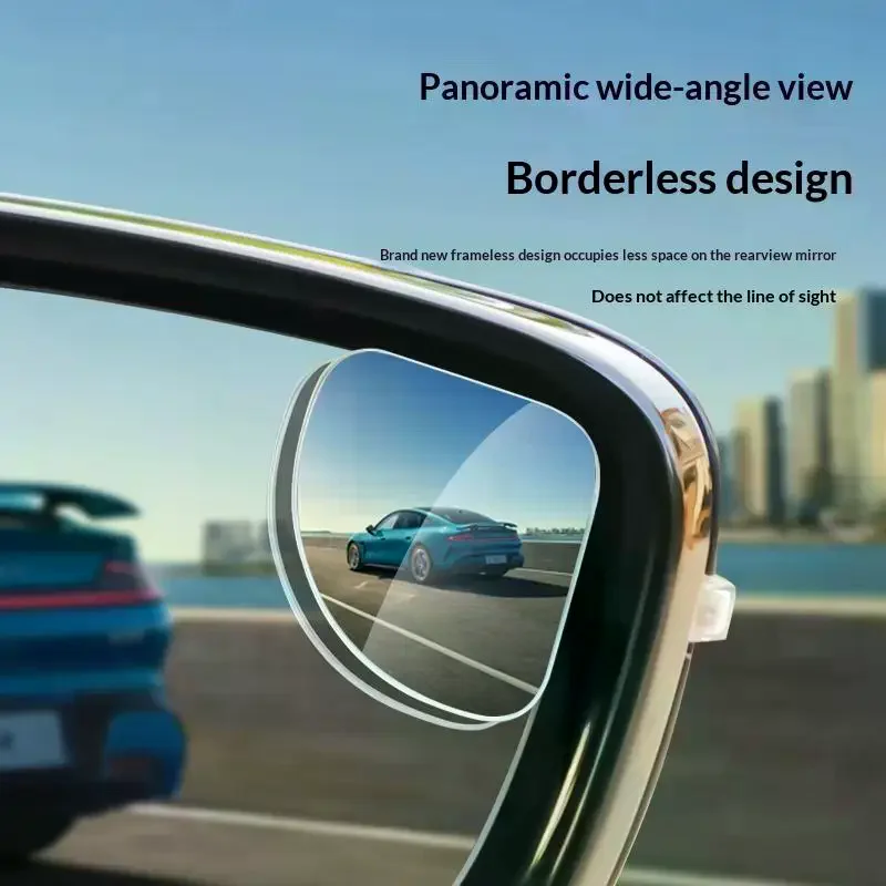 

2pcs Universal Fit Glass Car Wide-angle Blind Spot Rearview Mirror,360° Adjustable, High-definition,with Applicable For