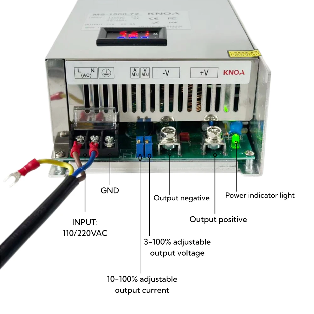 Digitalanzeige Einstellbar 500W 600W 1000W 1500W Netzteil 0-12V 24V 36V 48V 60V 72V 85V 90V 110V 150V 200V Ac zu Dc Smps – Detail 10