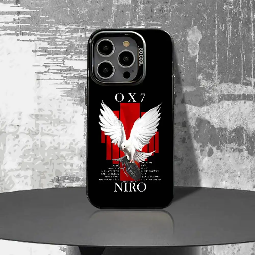 Funda de teléfono N-NIRO OX7 para iPhone 16,15,14,13,12,11,Pro,XS,Max,Plus,Mini,SE4,E, funda negra mate a prueba de golpes