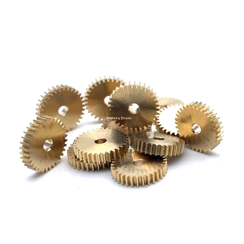 0.3M 2MM Hole MINI DIY Copper Gear 0.3M 30T 32T 30/32 Teeth 1.98MM 2.02MM Model RC Parts