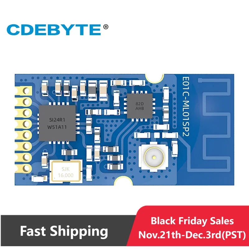Si24R1 Rf Module 2.4GHz Transceiver Wireless 20dBm E01C-ML01SP2 SMD SPI Compatible nRF24L01P Wireless Transmitter and Receiver