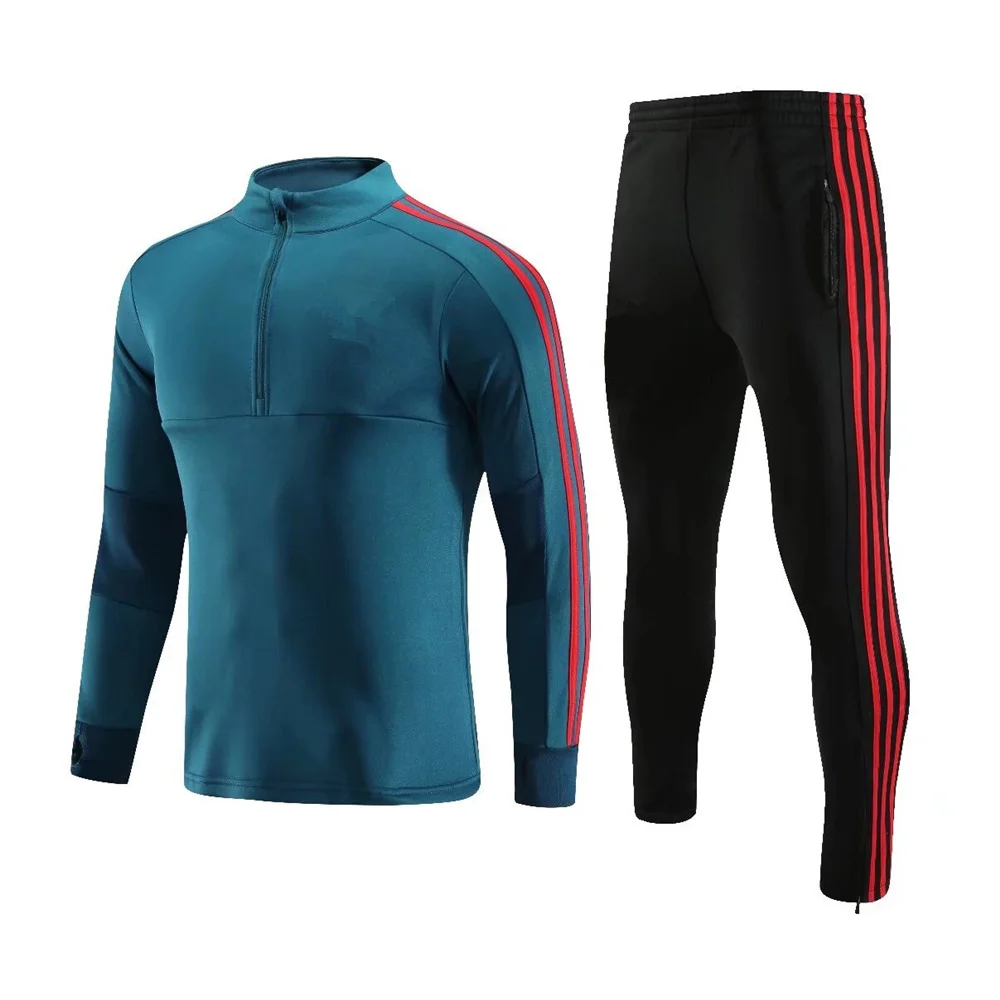 new Sports Set  Espanol  Fans Half Zipper Jacket Training wear games Jerseys Soccer  Kit aldult  Tops and trousers Casual Wear