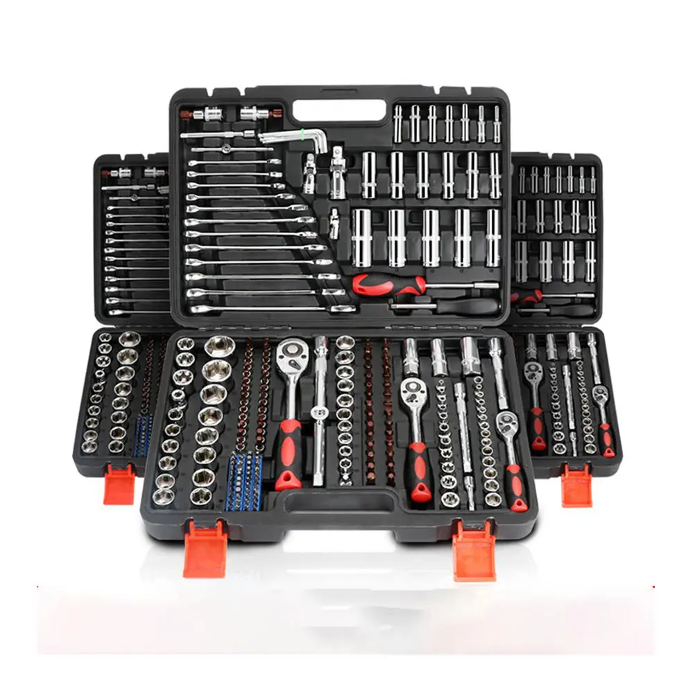 Professional Production 216pcs Car Repair Hand Tools Ratchet Socket Wrench Set With Plastic Box