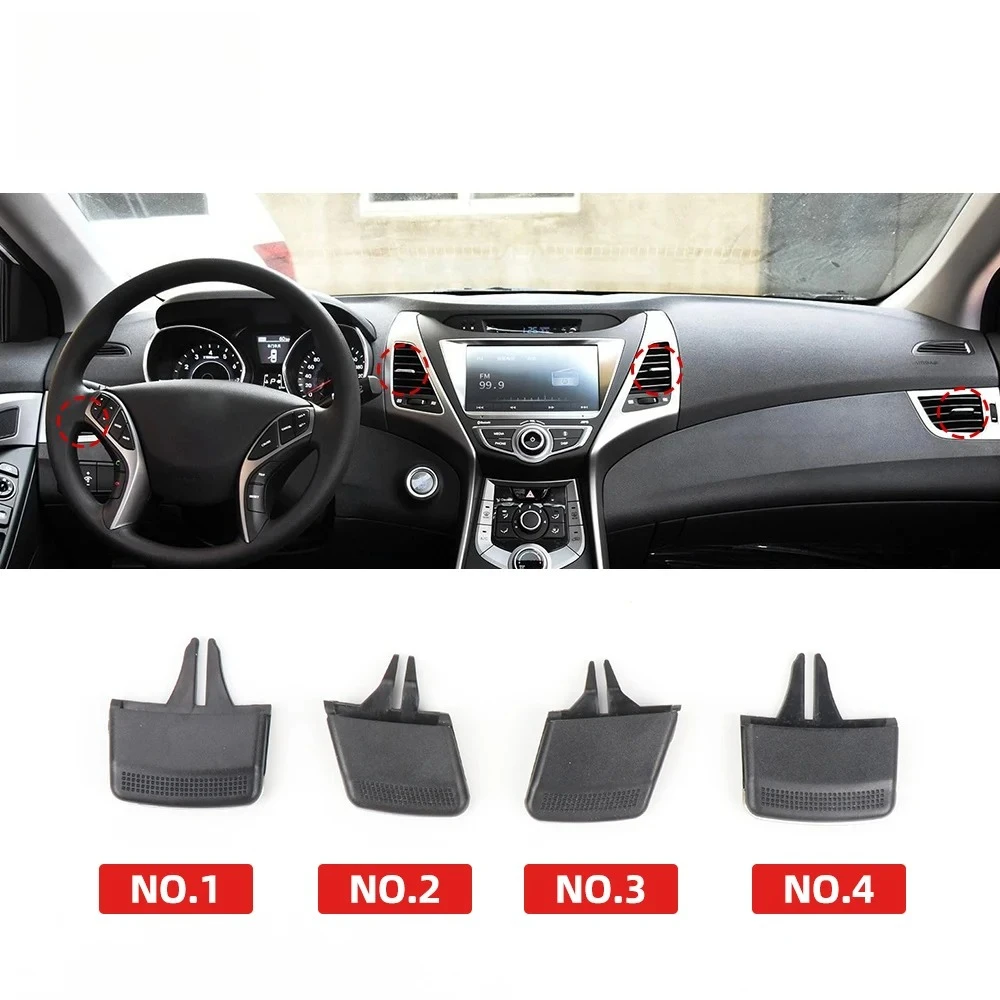 4pcs-set AC Air Outlet Vent Grill Adjustment Slide Clip for Hyundai Elantra 2012 2013 2014 2015 2016 97480-4V000