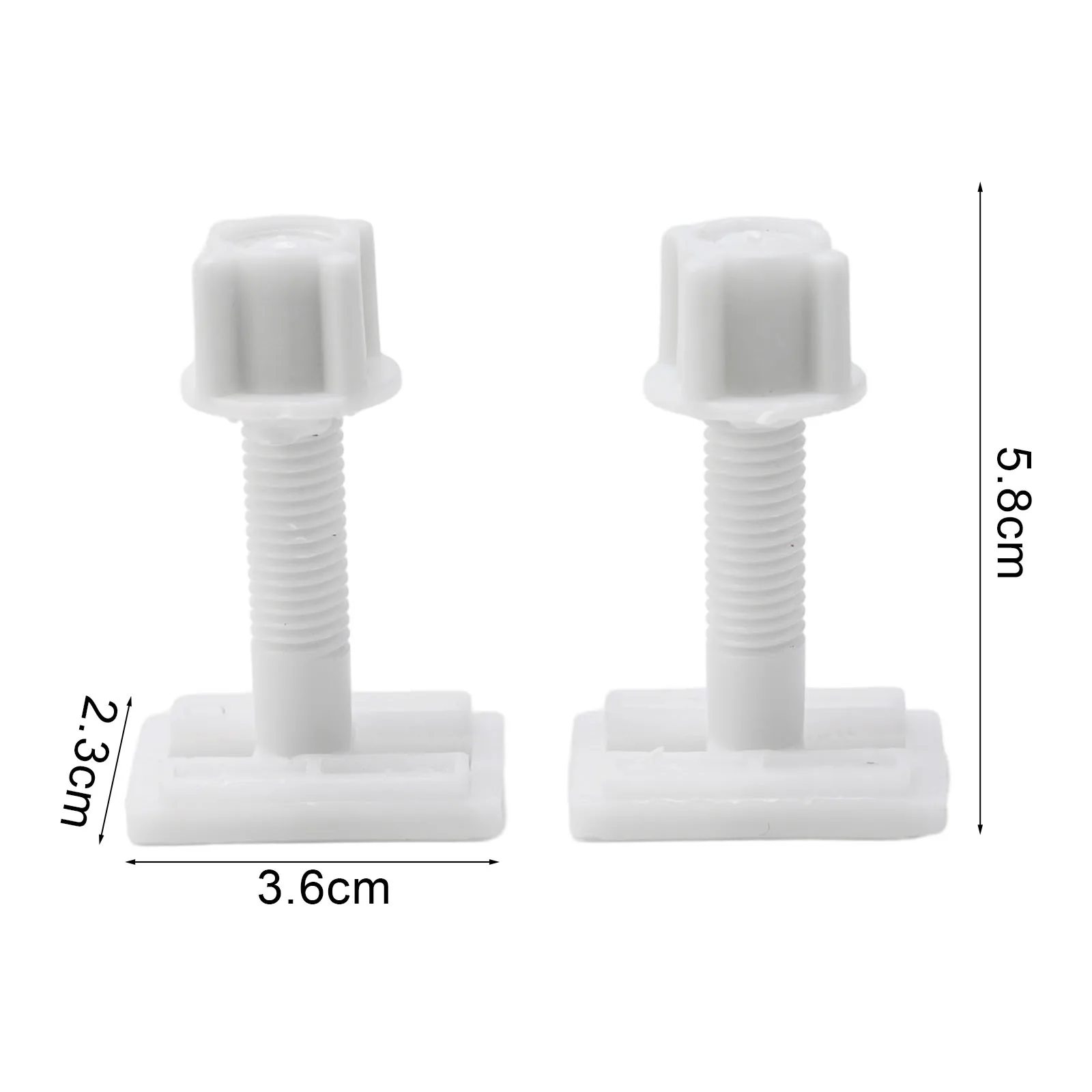 New Useful Bathroom Toilet Hinge Screws Plastic Bolts Tools White 2*Sliding Plates 2*Washers Plastic Repair Kit Replacement