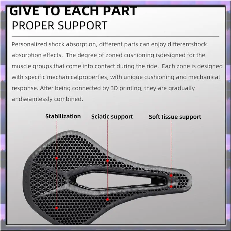 

ABJX New Black Bike Saddle 3D Saddle 3D Breathable Cushion Mountain Road Bike Accessories