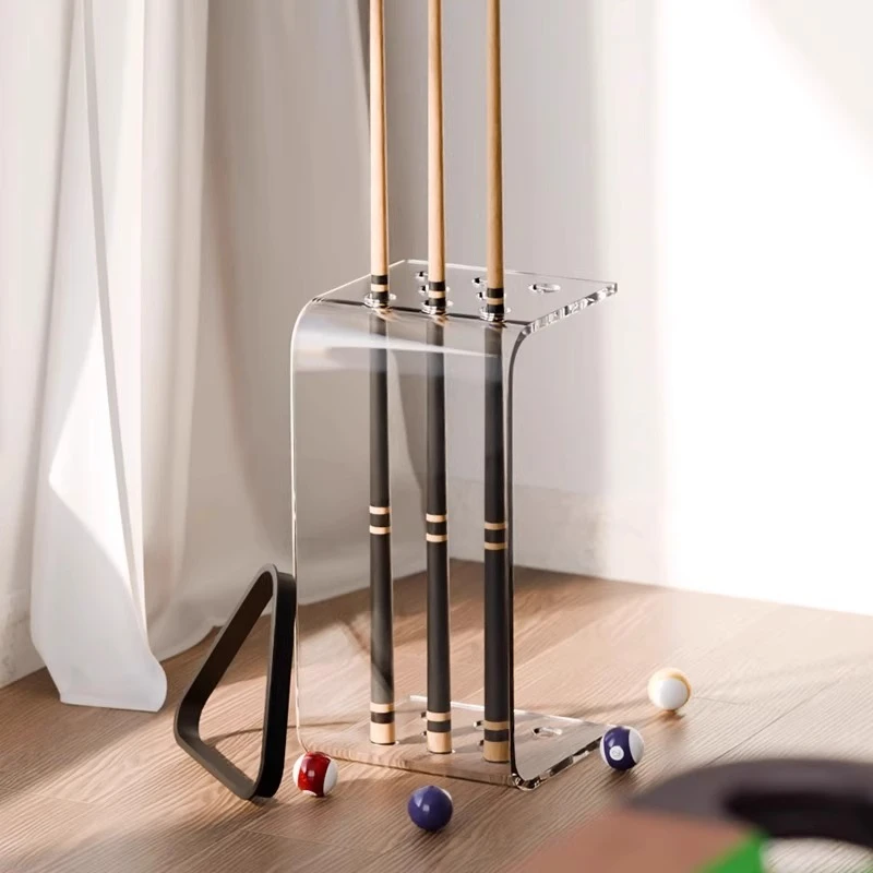 Premium acrylic billiard club holder, vertical billiard club storage display stand