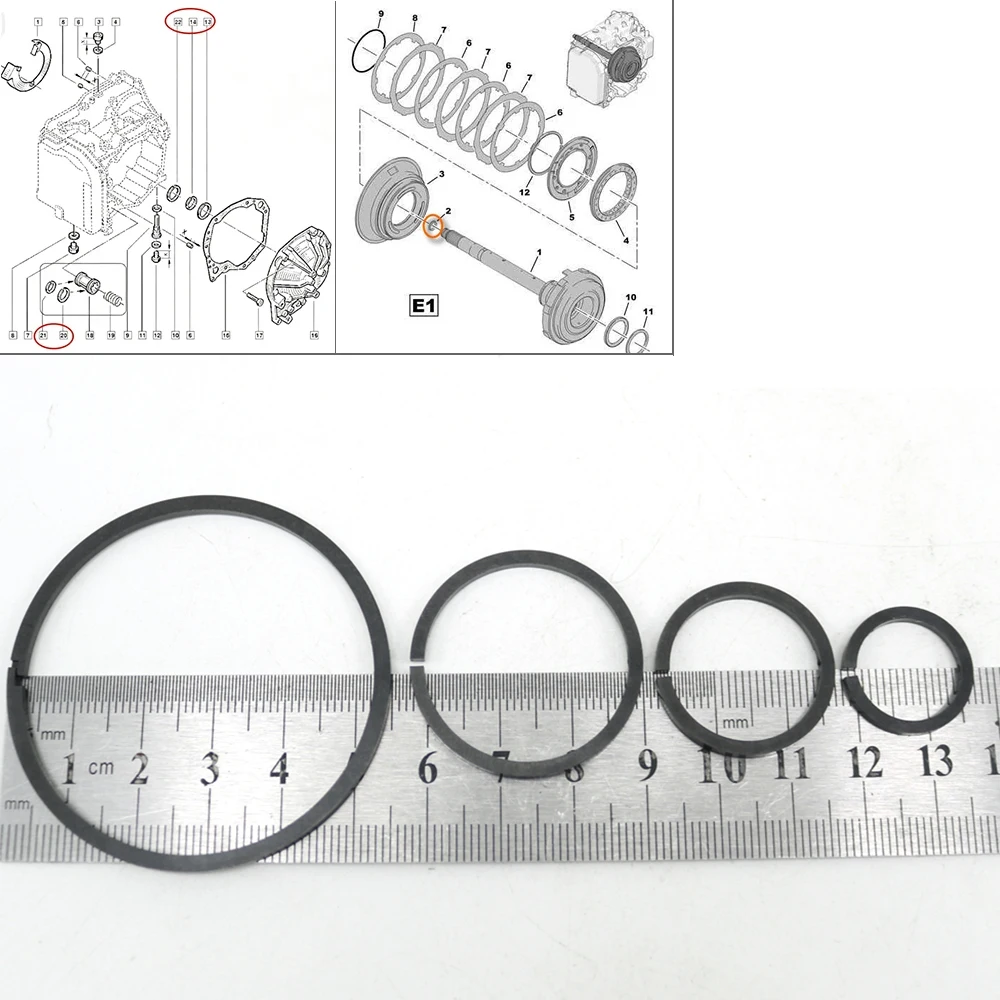 Transmission Split Piston Clutch Oil Sealing Rings DPO DP8 DP2 For Renault Espace Clio Megane Scenic Kangoo Laguna Modus Symbol