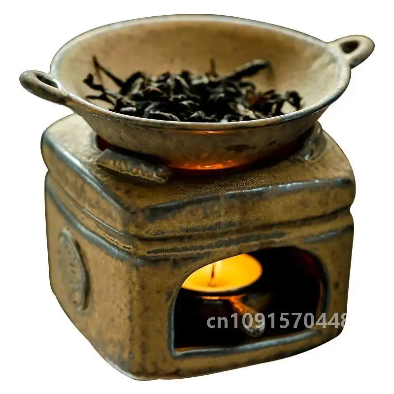 Household Ceramic Roasted Tea Stove Candle Warm Tea Wake Up Tea Set Tea Deodorize Tea Aroma Heating Tea Ceremony Accessories