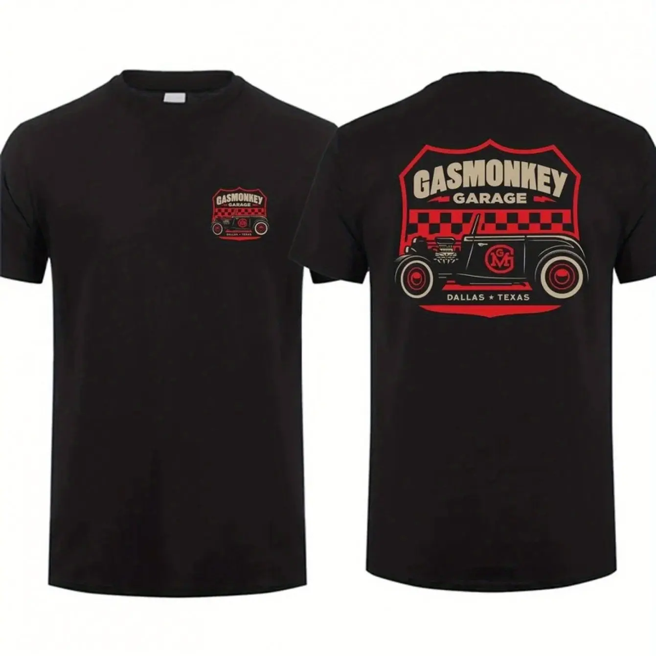 

American Vintage Gas Monkey Garage Men's Limited Edition T-Shirt Summer New Motorcycle Men's and Women's Streetwear