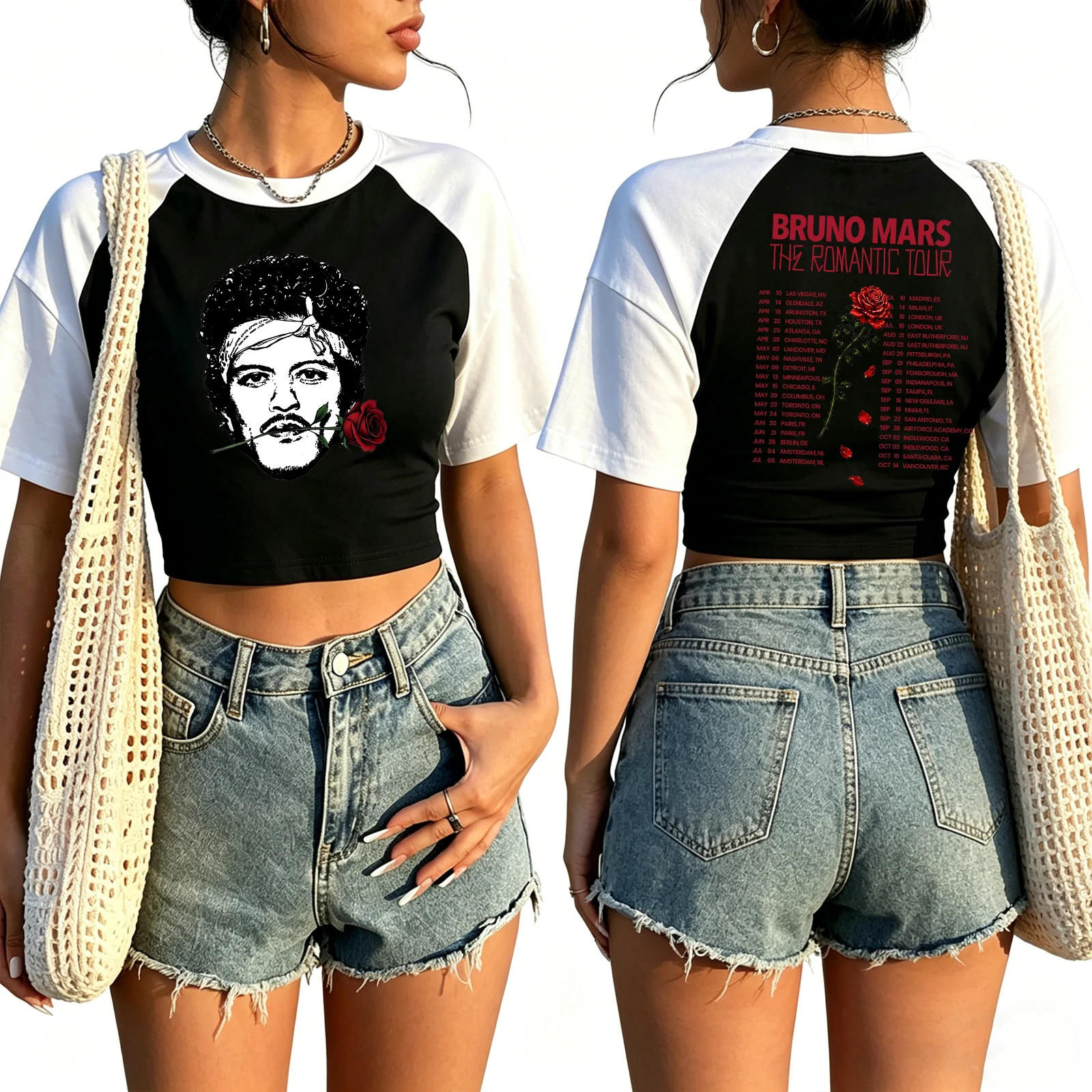 Women  Album Crop Tops Sexy Girl Hip Hop Pop Music Tee T-shirt