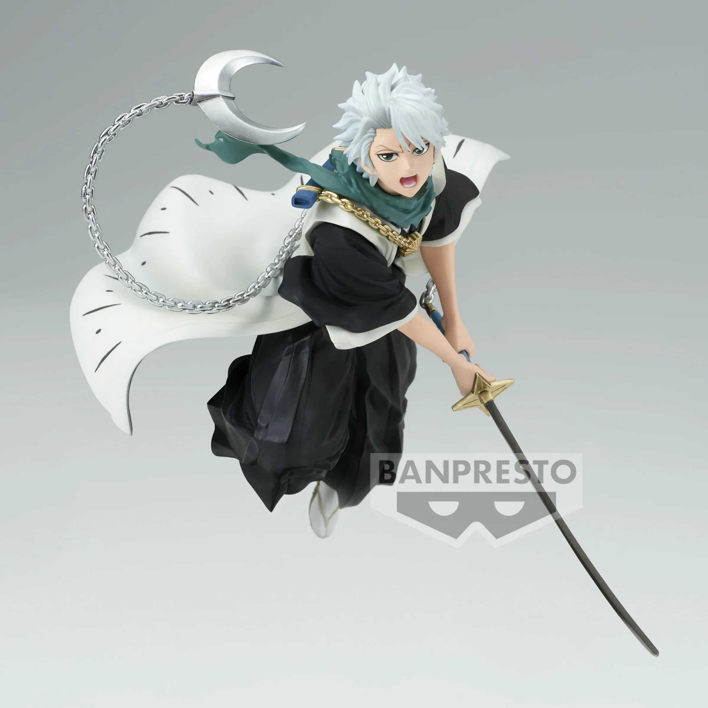 Original bandai ação anime figura lixívia vibração estrelas-toushiro hitsugaya pvc estatueta modelo brinquedos 14cm coletor boneca presentes