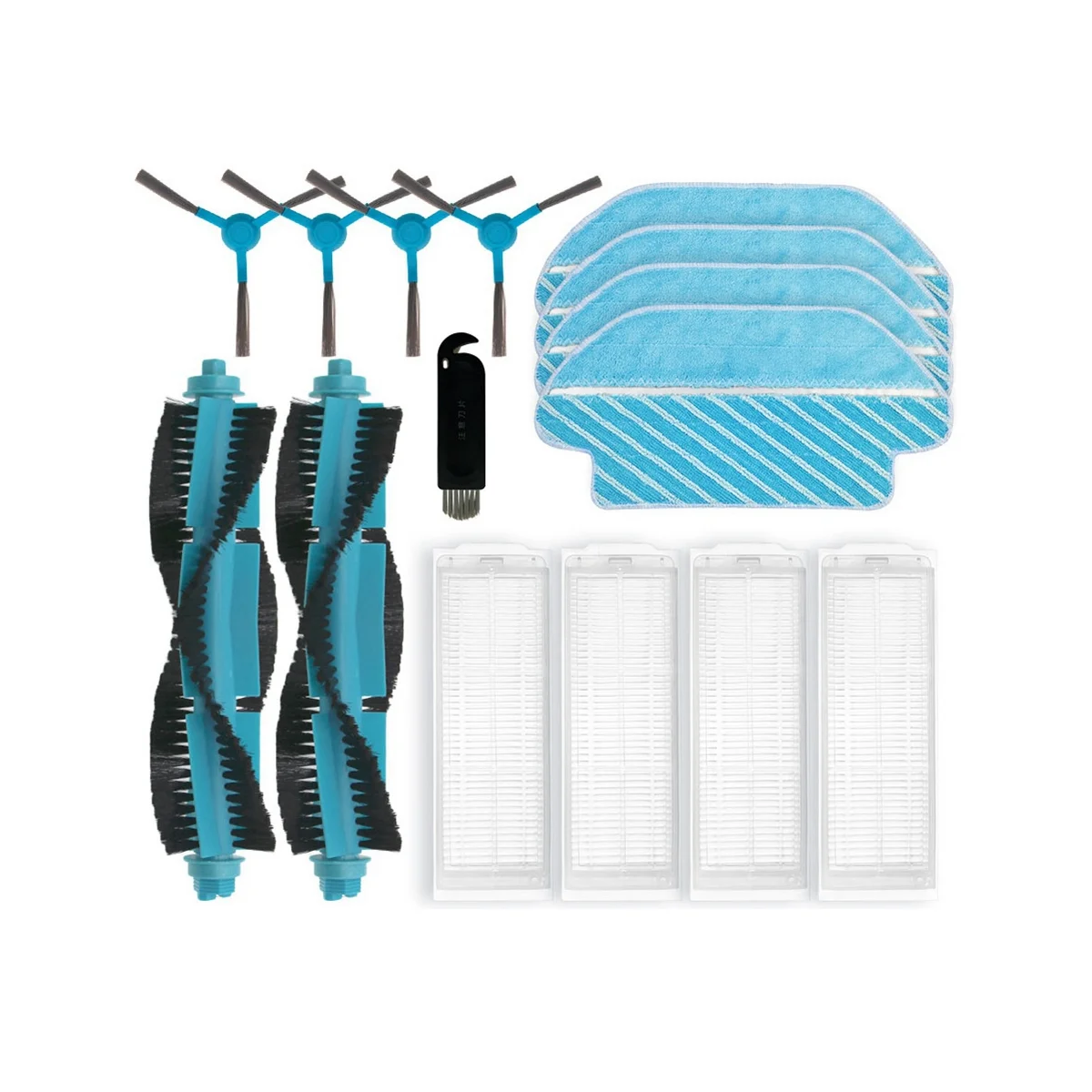 ل NETBOT LS22 جهاز آلي لتنظيف الأتربة استبدال إكسسوارات قطع غيار فرشاة جانبية رئيسية فلتر Hepa ممسحة الوسادة-A59E