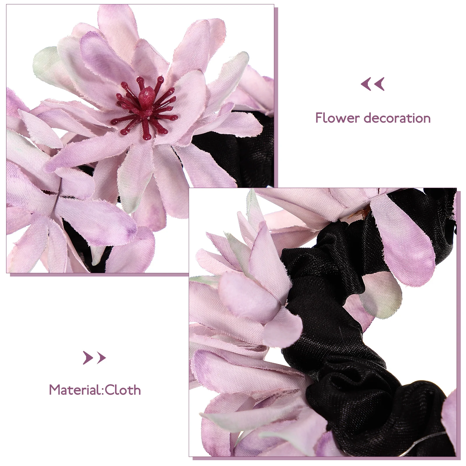 

Flower Hair Ties Stylish Elastic Bands for Women Elegant and Attractive Hair Accessories Ponytail Holder