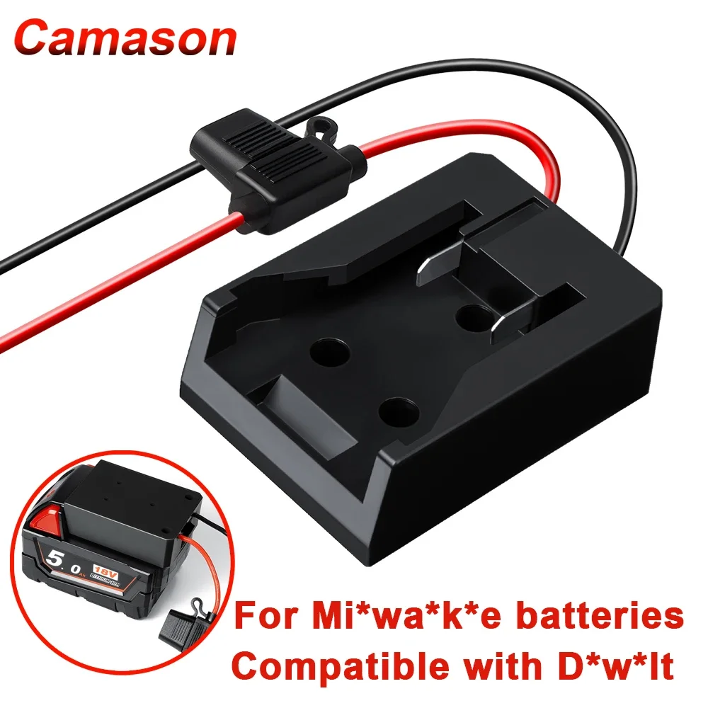 External Battery Adapter Converter Compatible with Dewalt and Milwaukee 18V Battery DIY Power Tool box mod electric accessories