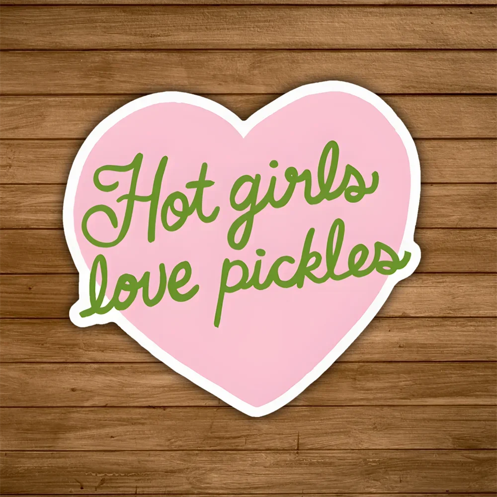 10 PCS Hot Girls Love Pickles Cute Vinyl Sticker Water Bottles Laptops Personal Items For Pickle Lovers Appreciate Quirky Humor