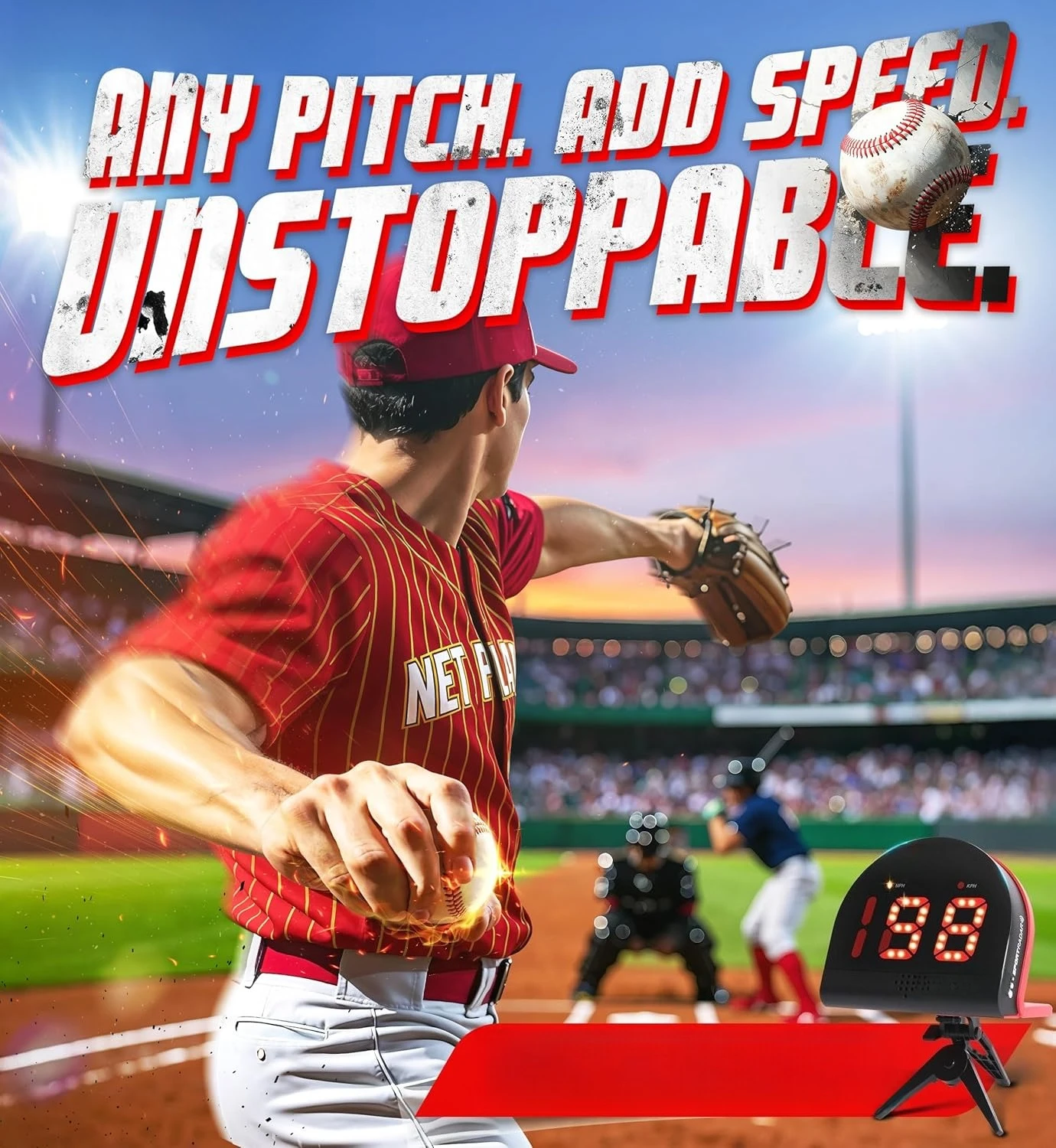 

Speed Radar Gun Multi Sports Hands Free for Baseball Softball Tennis Soccer Hockey