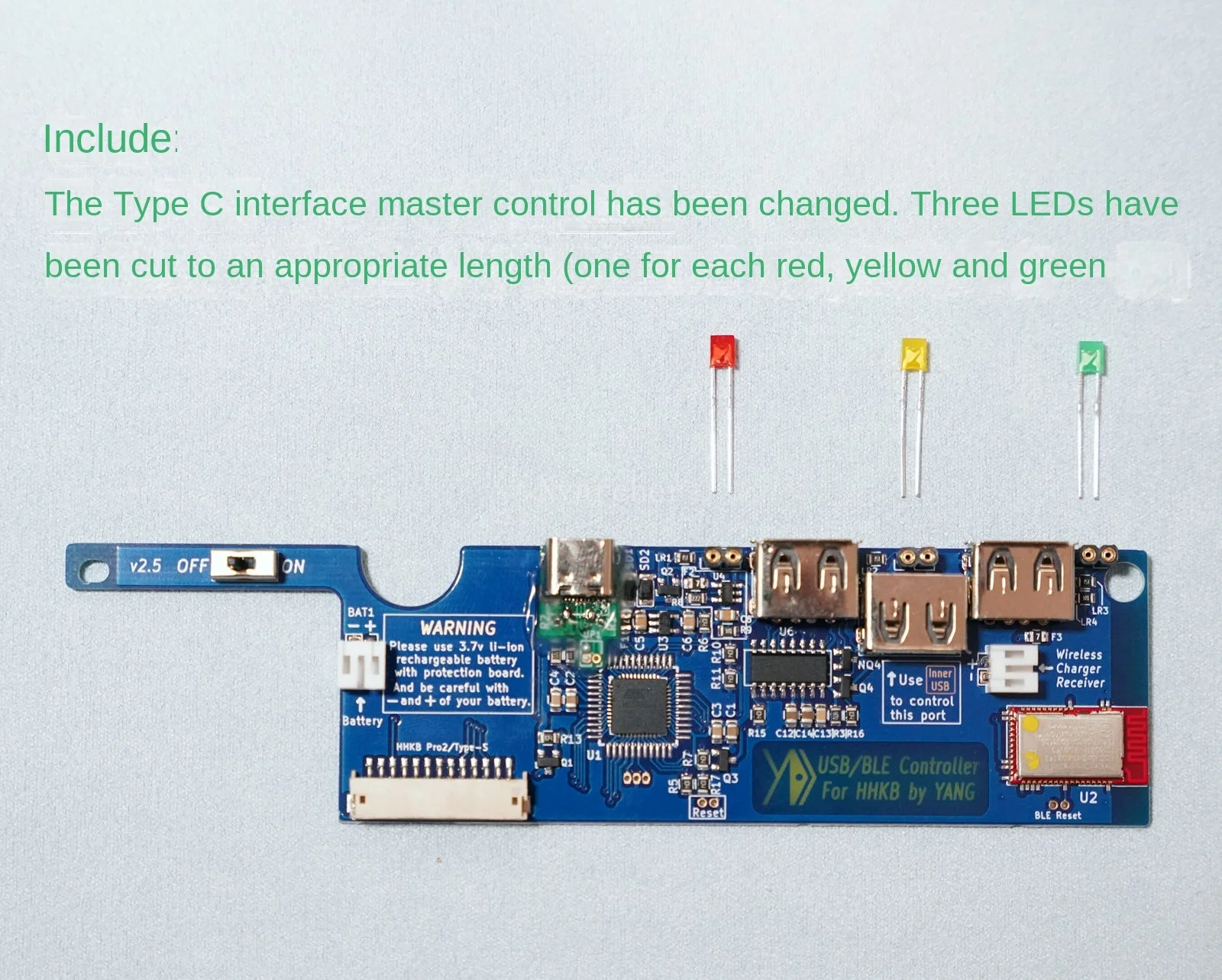 

YDKB electrostatic capacitance to wireless Bluetooth BLE BT dual-mode master control non-keyboard suitable for HHKB Pro2 series