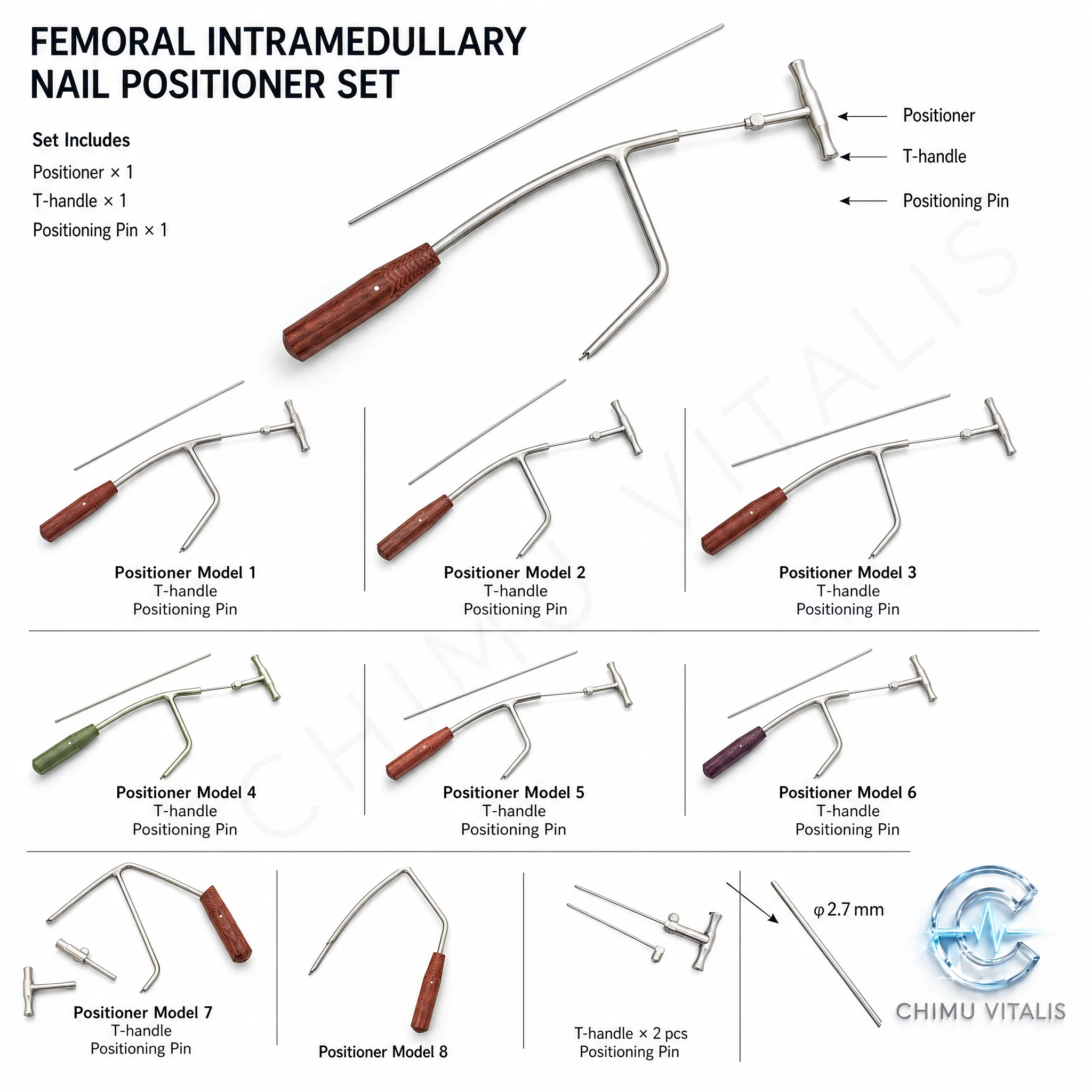【CHIMU VITALIS】 Wire Guide Stainless Steel Hollow Threaded Cable for Medical Instrumentation