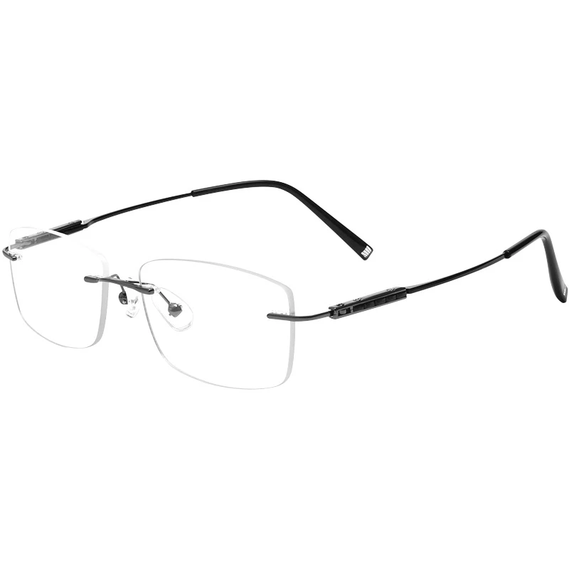 OLLYMURS, gafas de acetato flexibles Retro a la moda, gafas graduadas ópticas de titanio puro ultraligeras sin montura, montura para hombres Z10WK