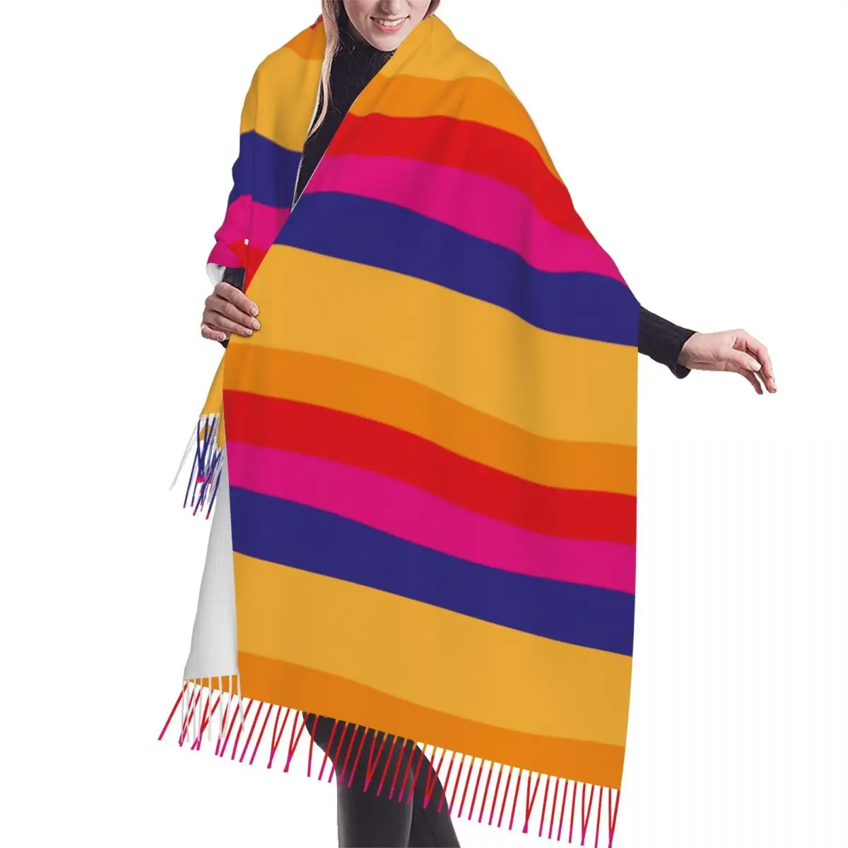 

Custom Lady Long P-paulaners Spezi Love Scarves Women Winter Soft Warm Tassel Shawl Wrap Drink Lover Scarf