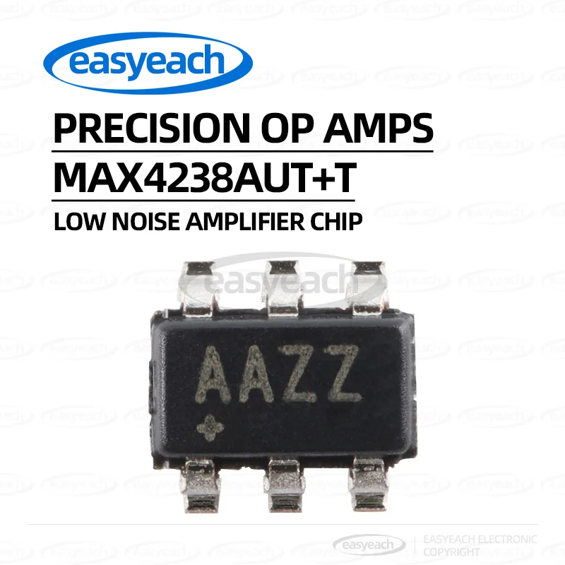 

MAX4238AUT+T SOT-23-6 Чип усилителя с сверхнизким средством запуска/дрейфом и низким уровнем шума Прецизионный операционный усилитель