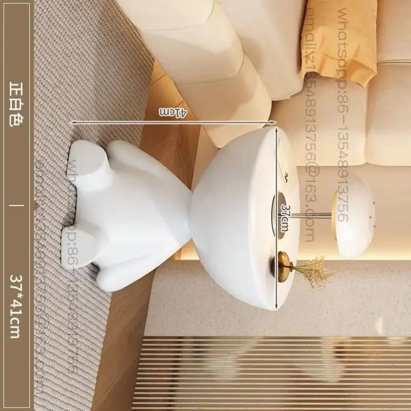 Cream Style Internet Celebrity Small Flat Head Coffee Table Small Apartment Household Sofa Side Table Plastic Side Table