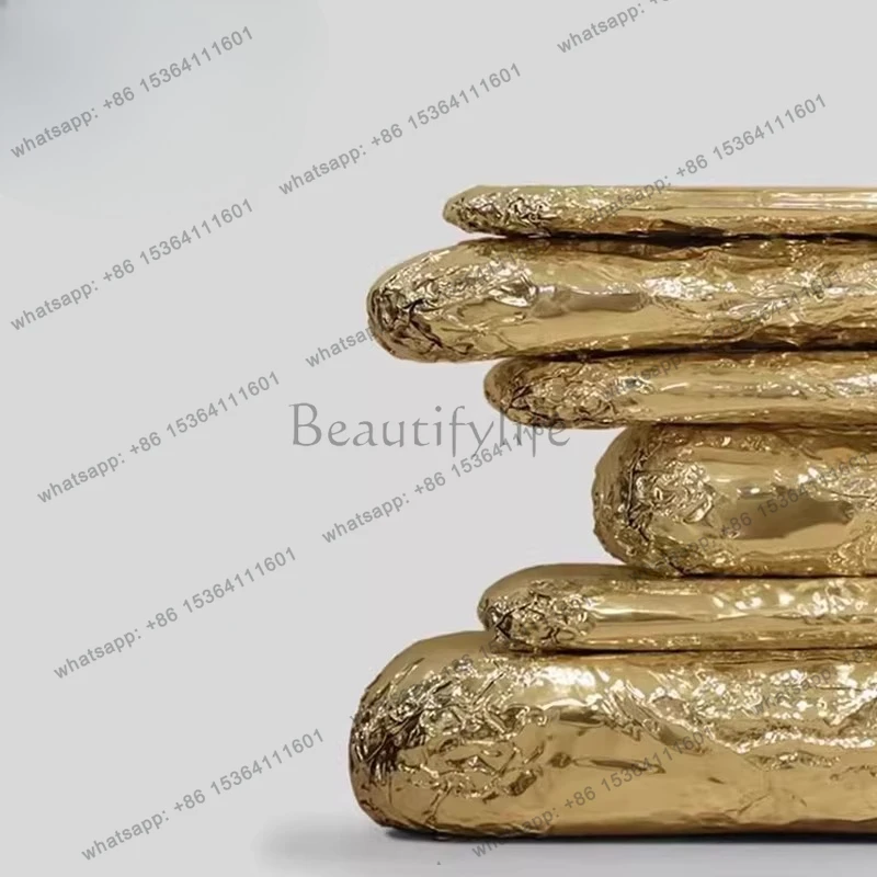 yj32 Light luxury design high-end FRP electroplating entrance table high-end decorative entrance table