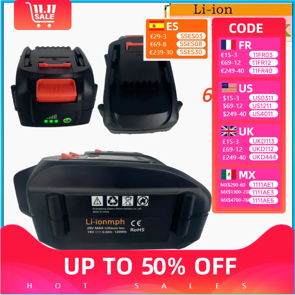 

For WORX brand new genuine WA3578 - PowerShare 20V 4.0AH/5.0AH/6.0AH lithium-ion large-capacity battery 18650.00