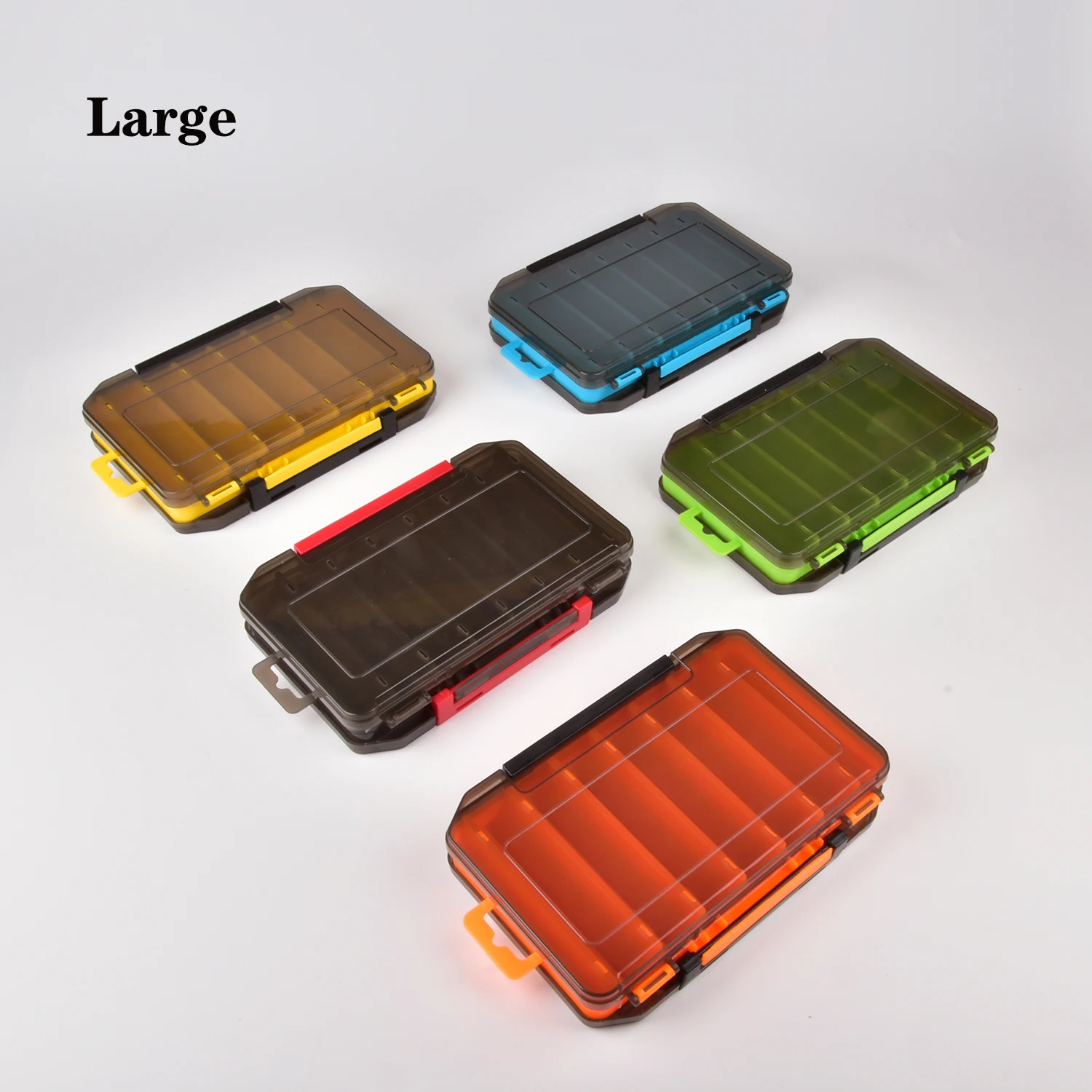 Seitige FishingTackle Box 12-14 Zellen Köder Köder Haken Aufbewahrungsbox Angelwerkzeug Zubehör Aufbewahrungsbox Karpfen zum Angeln Wobbler – Detail 3