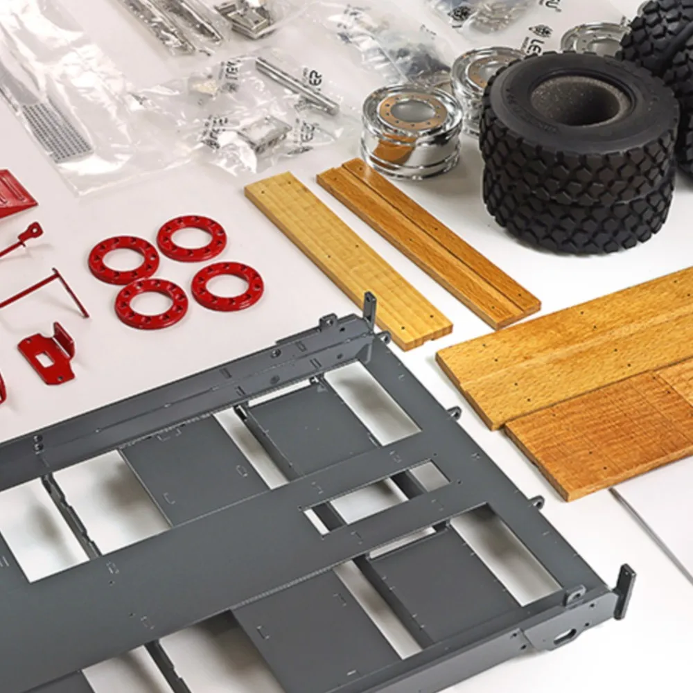 

LESU RC Metal Trailer Plate KIT/ RTR For Toy 1/14 Scale RC Hydraulic Loader Skid Steer Radio Control Truck Car DIY Vehicle Model
