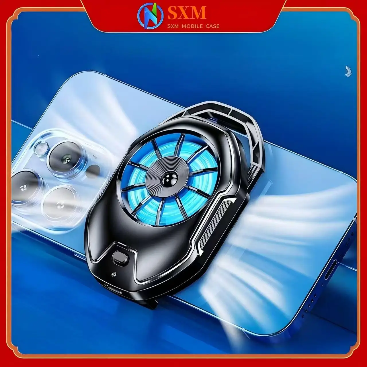 Ventilador silencioso refrigerado por aire para transmisiones en vivo de juegos, clip trasero, resistencia inalámbrica, radiador recargable, artefacto de enfriamiento