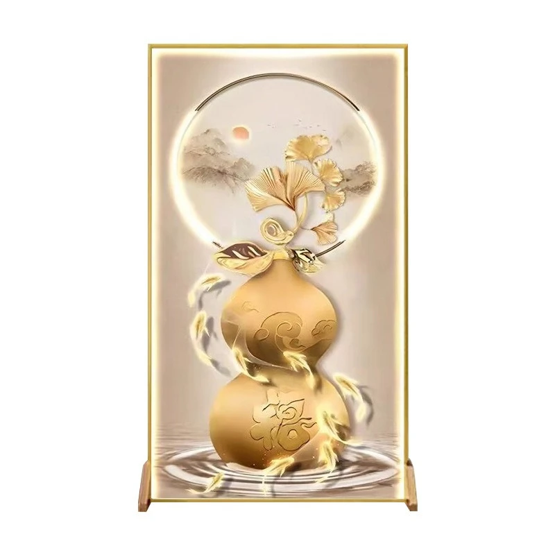 

Light luxury art aluminum art living room partition screen background wall entrance door entrance decorative painting blocking