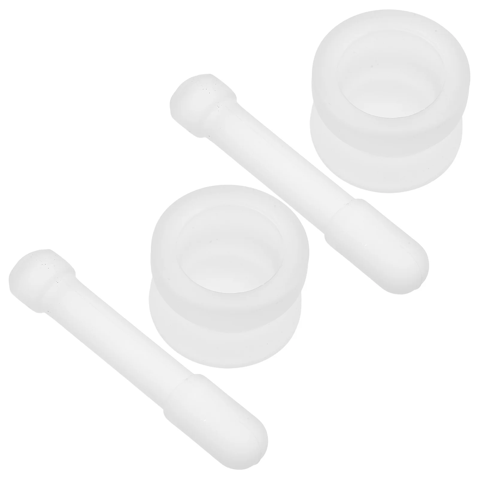 

2Sets Clear Glass Mortar and Pestle Small Spice Mixer Bowl for Medicine Grinding Garlic Mashing Seasoning Prep Kitchen Lab Use